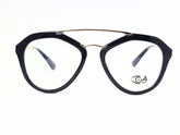 Designer  - Black Bridge golden metalic - Female - plastic+Metal - Geometric - Eyewear